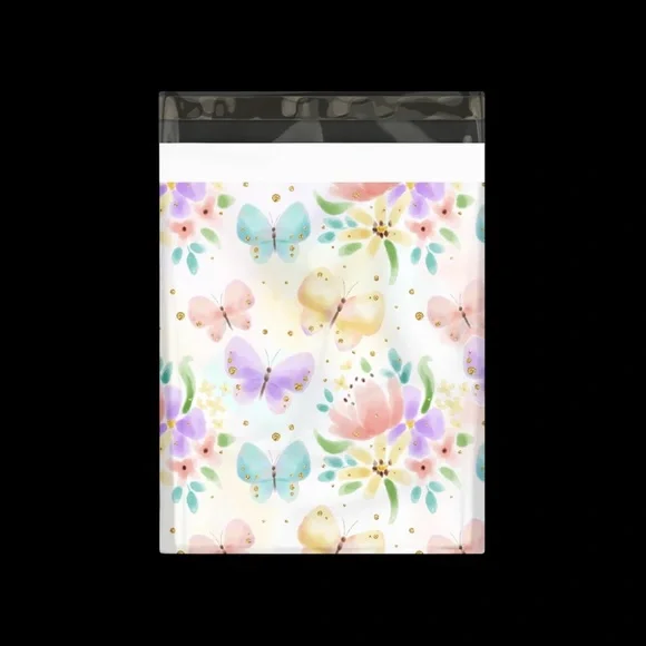 ( Last 2 ) 25 10X13 Watercolor Butterfly Poly Mailers Bags CLEARANCE - Picture 6 of 6